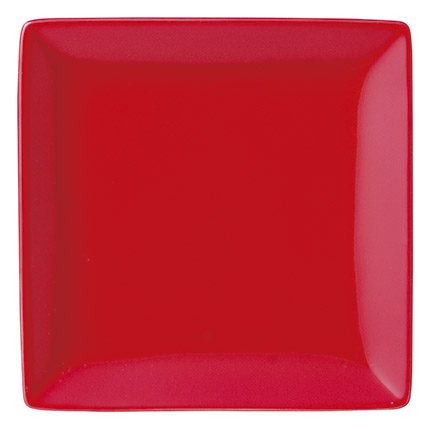 502-047:スタイル赤13cm角皿